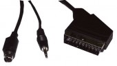 Cabluri si conectica - CABLU MUFA SCART/ S-VHS 4P+JACK ST.3.5mm  5M